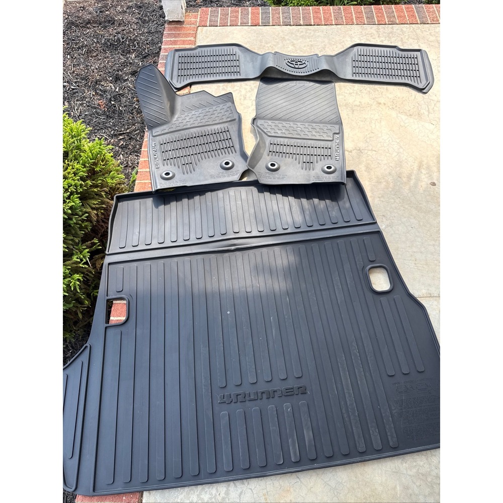 Toyota 4Runner All Weather Floor Mats and Cargo Liner Set Black Rubber OEM